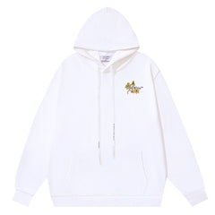 Off White Ramage Flower Arrow Drawstring Hoodie