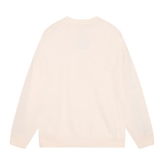 AMIRI Cotton V-Neck Bones Cardigan Sweater Apricot