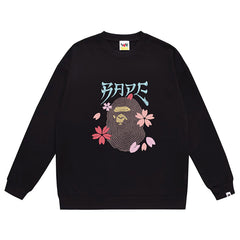 BAPE Ape Head Cherry Blossom Cartoon Sweatshirt