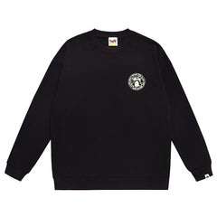 BAPE x Stussy Letter Print Crew Neck Sweatshirt