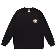 BAPE x Stussy Letter Print Crew Neck Sweatshirt