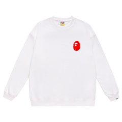 BAPE x Stussy Letter Print Crew Neck Sweatshirt