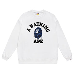 BAPE Ape Head Leter Logo Pattern Print Sweatshirt