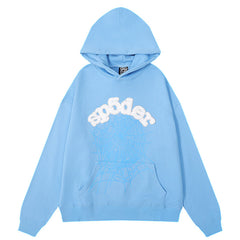 Sp5der Spider Web Hoodie-Blue #8208