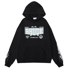 RHUDE Micro-label letters 4x4 print Hoodie