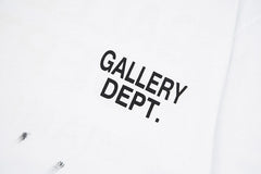 Gallery Dept Paint Splattered Logo Print Cotton Jersey T-shirt