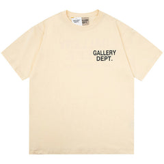 Gallery Dept Logo Print Crew Neck T-shirts