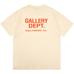 Gallery Dept Logo Print Crew Neck T-shirts