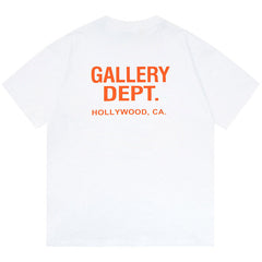 Gallery Dept Logo Print Crew Neck T-shirts