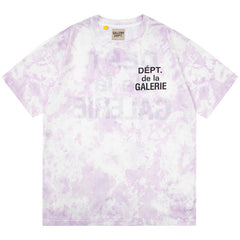 Gallery Dept Tie Dyed Logo Print Cotton Blend Jersey T-Shirt