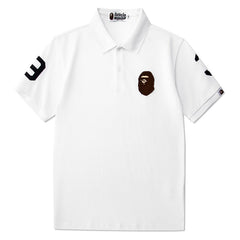 BAPE Embroidery Ape Head Logo Polo T-Shirt