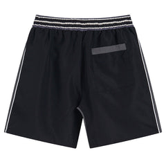 RHUDE Straight-Leg Panelled Logo-Embroidered Satin Drawstring Shorts