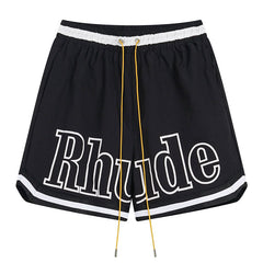 RHUDE Court Logo-Print Woven Shorts