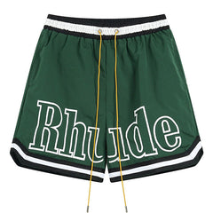 RHUDE Court Logo-Print Woven Shorts