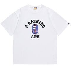 BAPE Logo Check College Tee