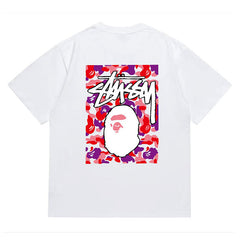 BAPE X Stussy Ape Head Tee