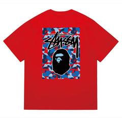 BAPE X Stussy Ape Head Tee