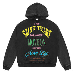 SAINT MICHAEL Colorful Letter Printed Hoodies