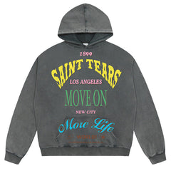 SAINT MICHAEL Colorful Letter Printed Hoodies