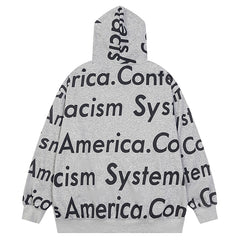 Denim Tears Systemic Racism Controls America Zip Up Hoodie