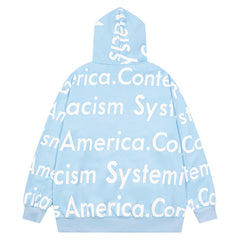 Denim Tears Systemic Racism Controls America Zip Up Hoodie