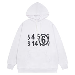 Maison Margiela MM6 Numbers-Motif Cotton Hoodie