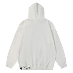 Maison Margiela Paint Effect Logo Loopback Hoodie