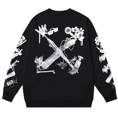 Off White Logo-Print Cotton Sweatshirts