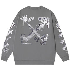 Off White Logo-Print Cotton Sweatshirts