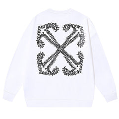 Off White Logo-Embroidered Cotton Sweatshirts