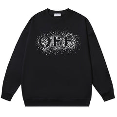 Off White Spray-Paint Logo Cotton Sweatshirts