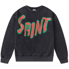 SAINT MICHAEL Logo-print Cotton Sweatshirt