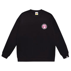 BAPE x Stussy Letter Print Crew Neck Sweatshirt