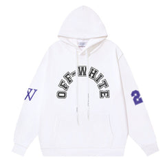 Off White Logo Drawstring Hoodie