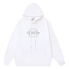 Off White Arrow Logo Pattern Printed Hoodie