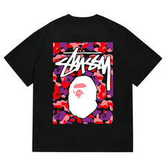 BAPE X Stussy Ape Head Tee