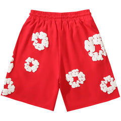 Denim Tears Cotton Wreath Sweat Shorts Red