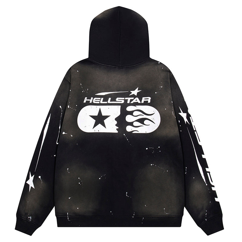 トップス Hellstar Studios embroidery Hoodie Hellstar Records Glitter Zip-Up Hoodie White – Endless Supply