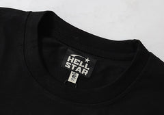 Hellstar Letter Printed T-Shirt Black