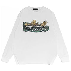 Amiri Leopard Print Long Sleeve T-Shirts