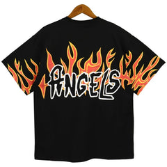 Palm Angels Garment Dye Graffiti Flames Tee