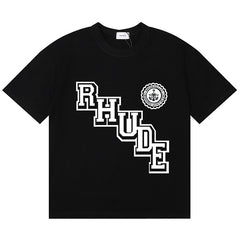 RHUDE Collegiate Crest Printed T-Shirt