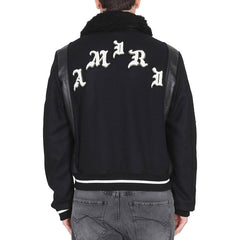 AMIRI X Wes Lang Skull Patch Wool Blend Varsity Jacket