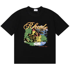 RHUDE Chateau Alpes Printed T-Shirt