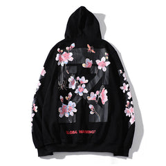 Off White Cherry Blossoms Hoodies