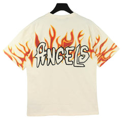 Palm Angels Garment Dye Graffiti Flames Tee