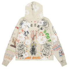 Saint Michael kapok graffiti print Hoodies