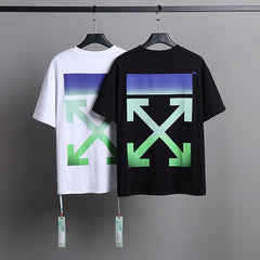 OFF WHITE Gradient Cartoon Arrow Pattern T-Shirts