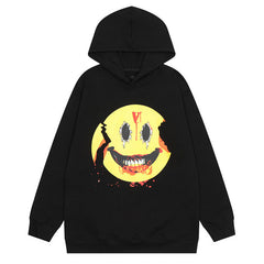 VLONE Broken smiley face pattern Hoodies