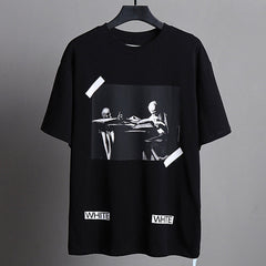 OFF WHITE Oil Painting Series Arrow Pattern T-Shirts